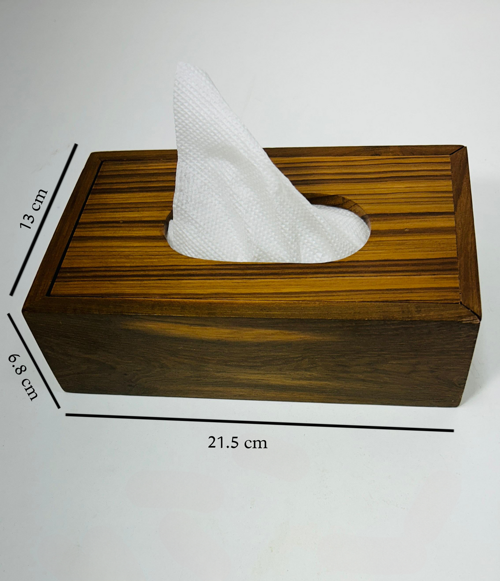 Wooden Tissue Holder - Teak Finish