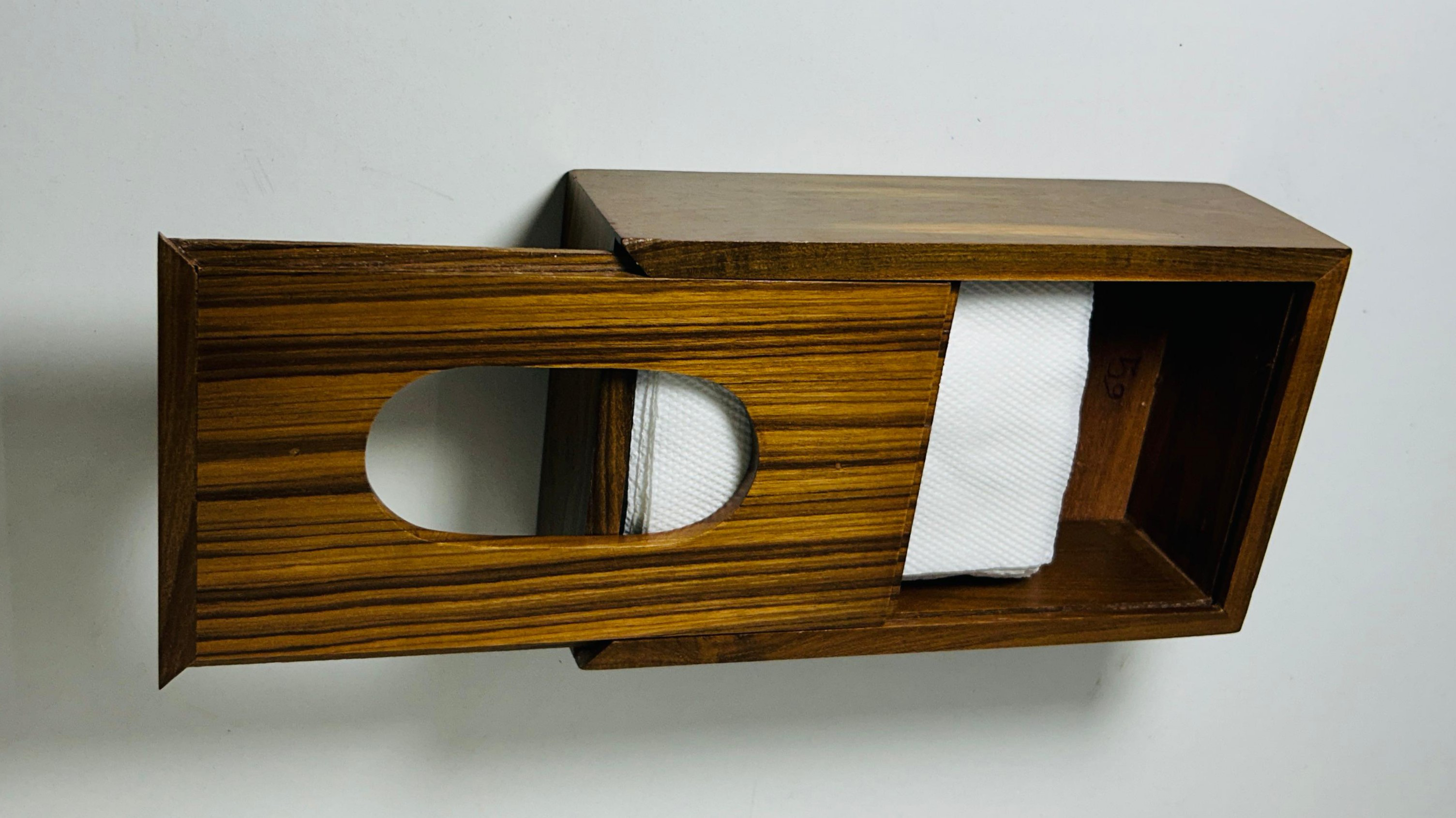 Wooden Tissue Holder - Teak Finish