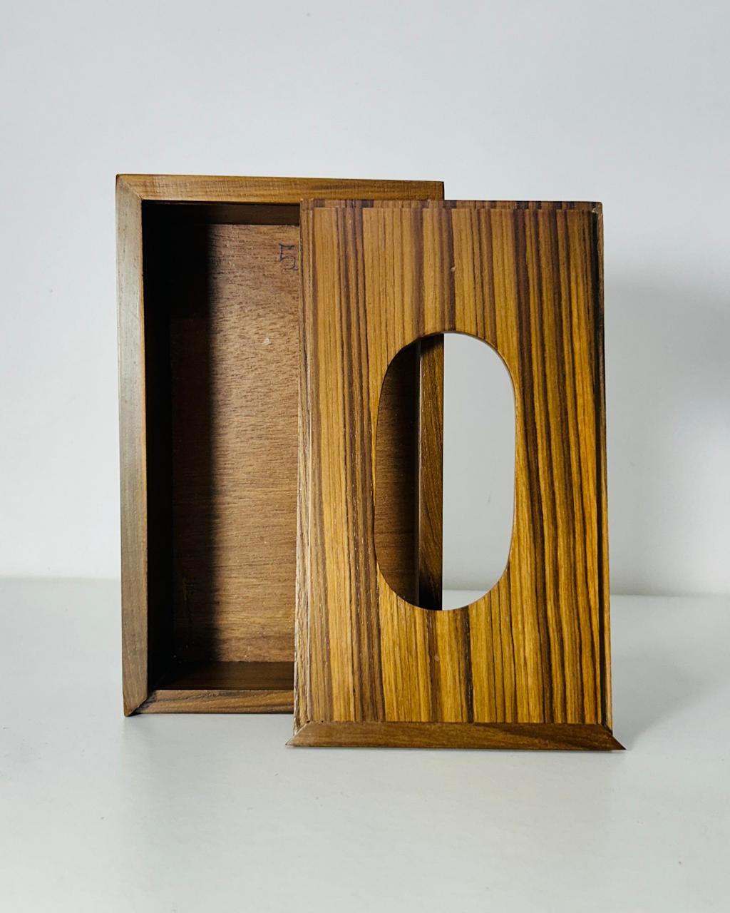 Wooden Tissue Holder - Teak Finish